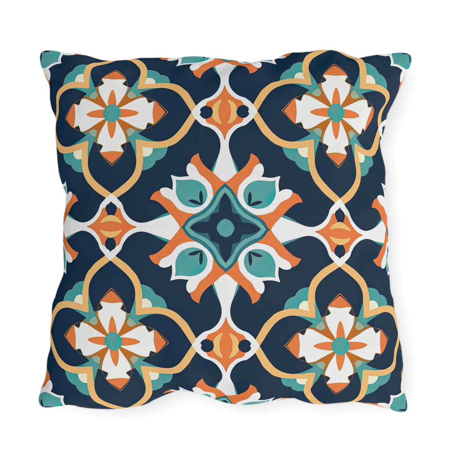 Saffron Souk Symphony . Outdoor Pillows