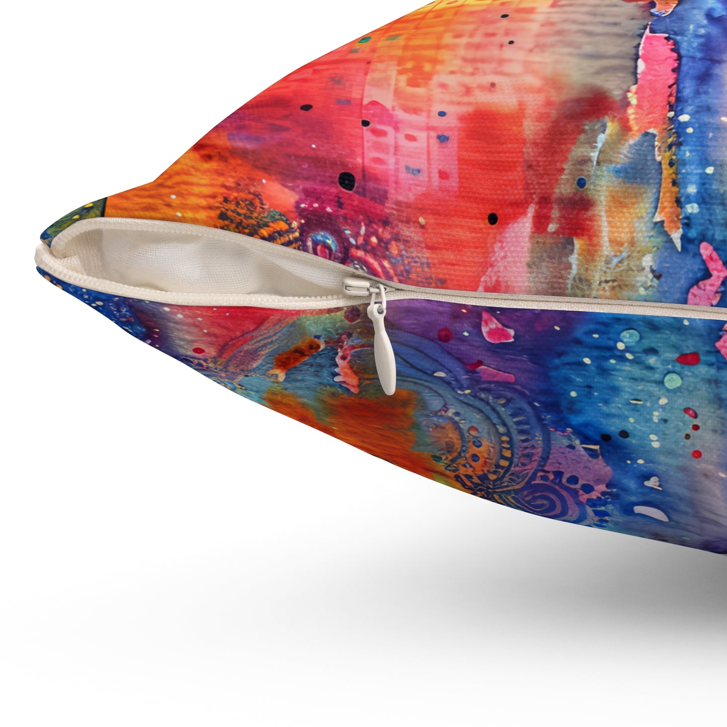 Prismatic Hamsa- Decorative Spun Polyester Cushion