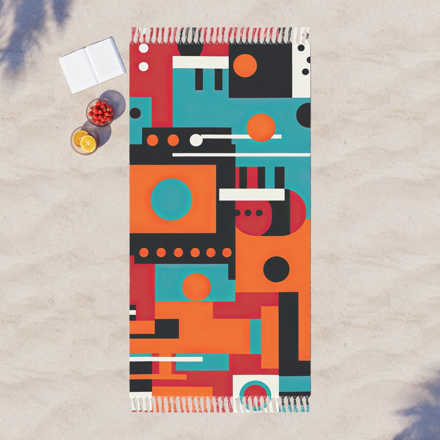 Quantum Reverie. Retro Avant-Garde Boho Beach Cloth.