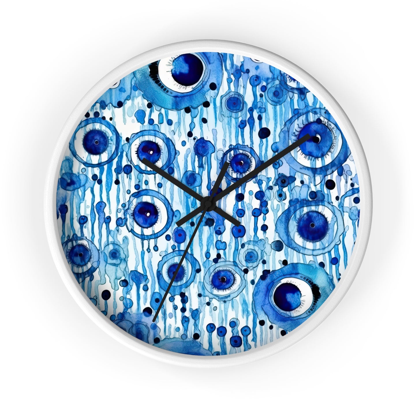 Eclipsed Perception. Artful Evil Eye Wall Clock – Timekeeping with Protective Meaning. Wall Clock.