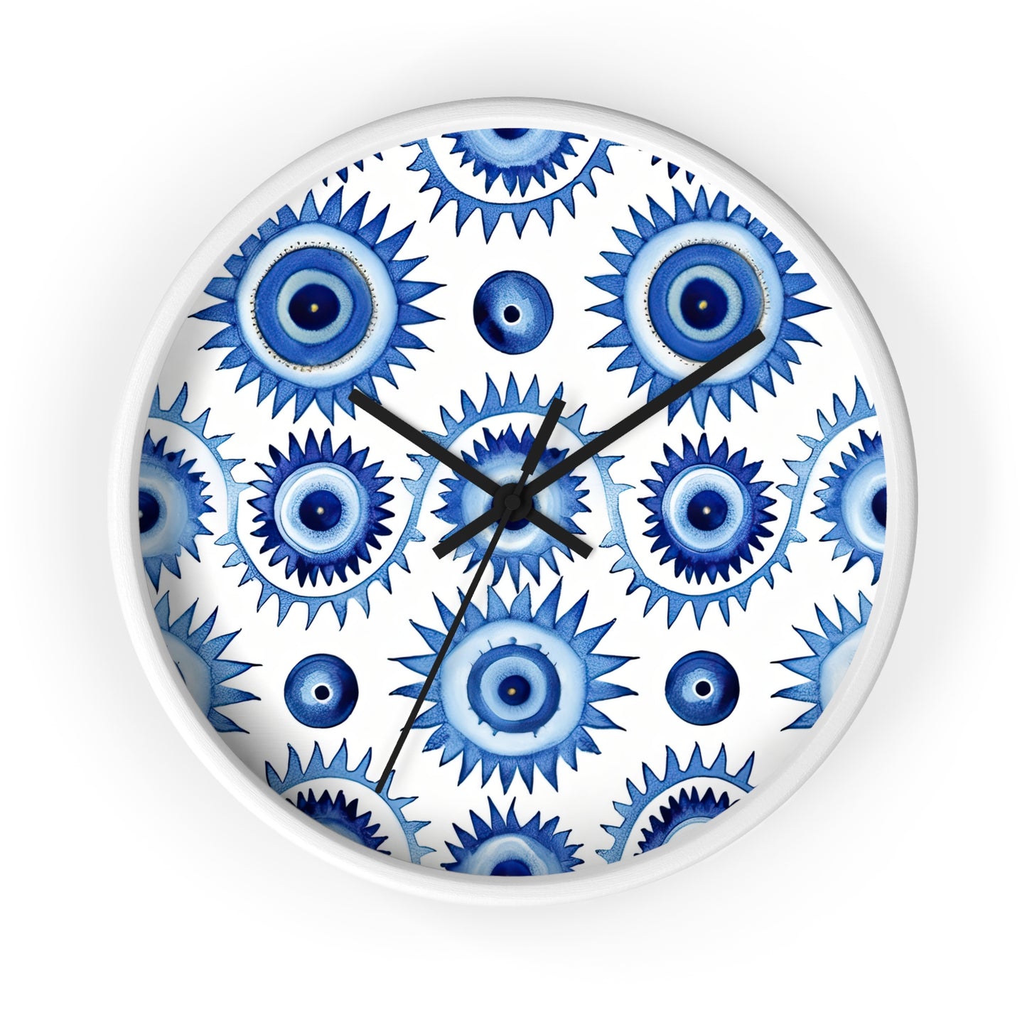 Spectral Watcher. Beholder. Artful Evil Eye Wall Clock – Timekeeping with Protective MeaningWall Clock.