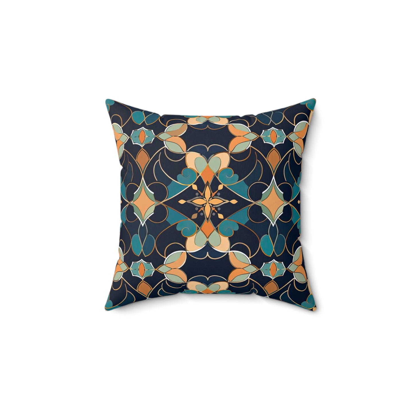 Moroccan Midnight . Spun Polyester Square Pillow