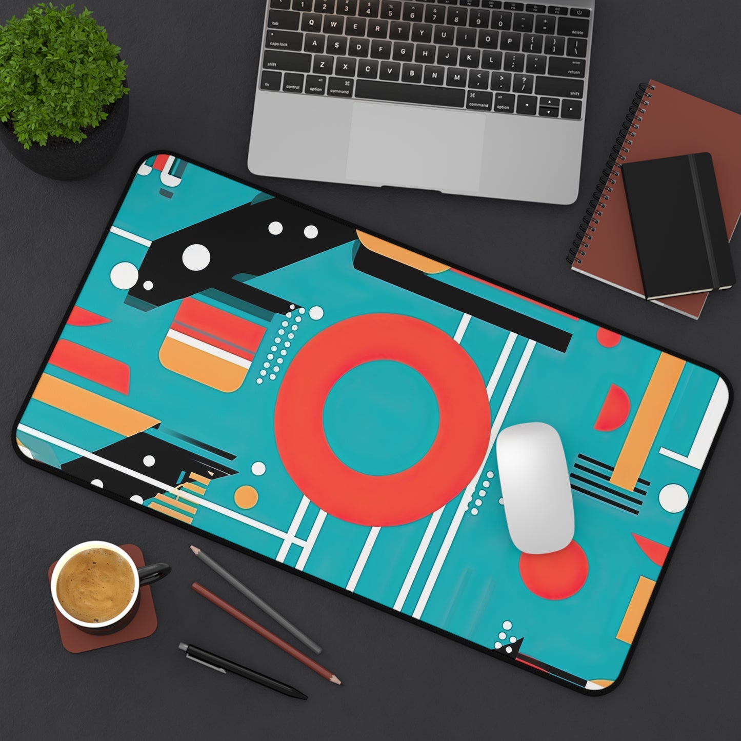 Quantum Rhapsody . Desk Mat - Stylish Office Organizer