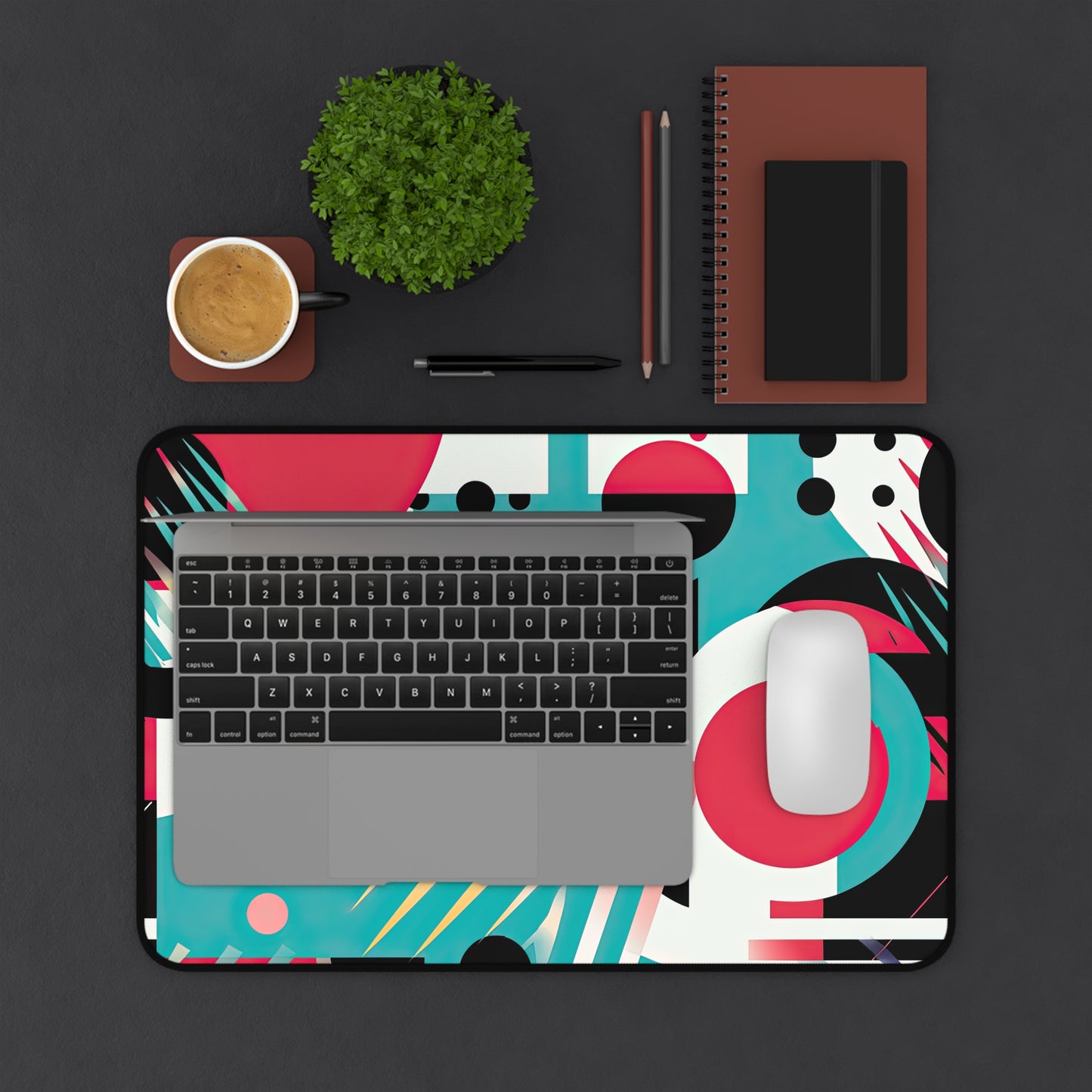 Chromatic Flux . Desk Mat - Stylish Office Organizer