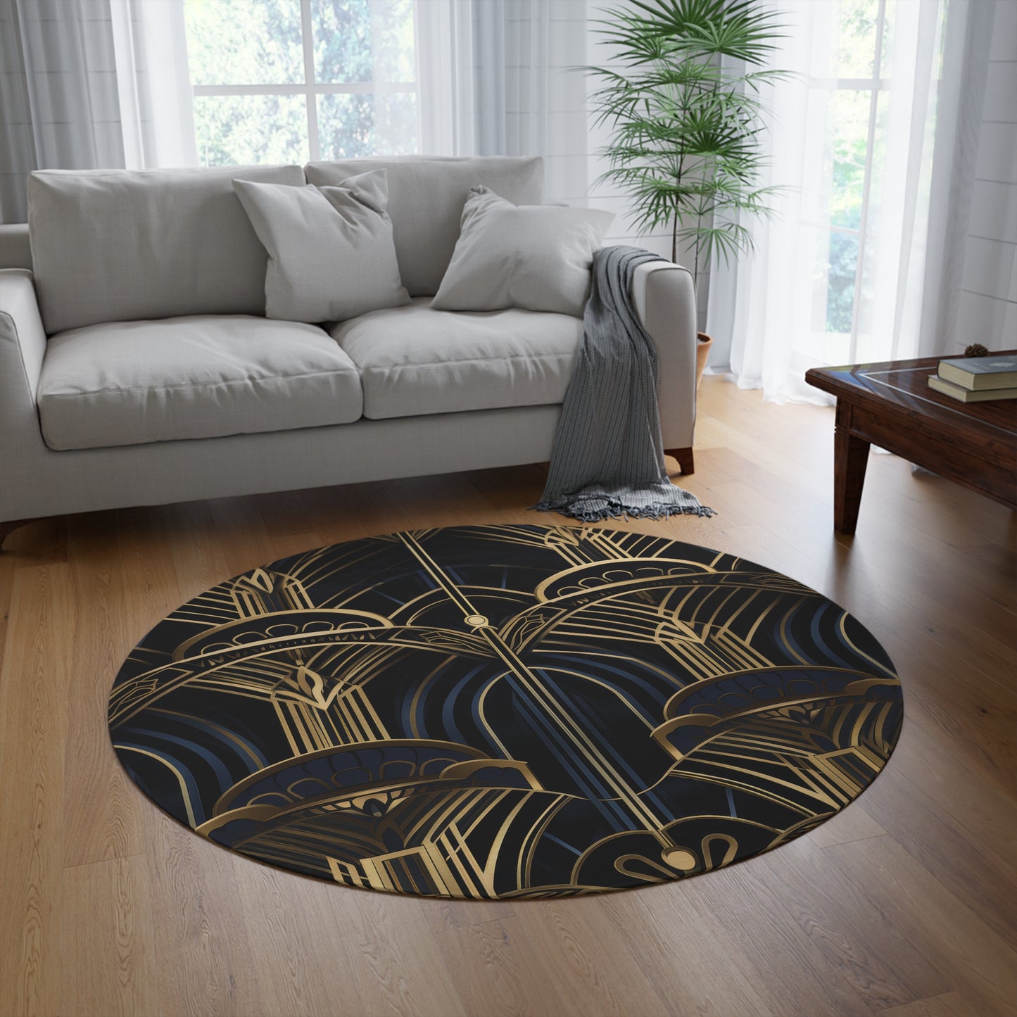 Deco Dance. Bohemian Eye Round Rug - Colorful Floor Decor for Vibrant Spaces