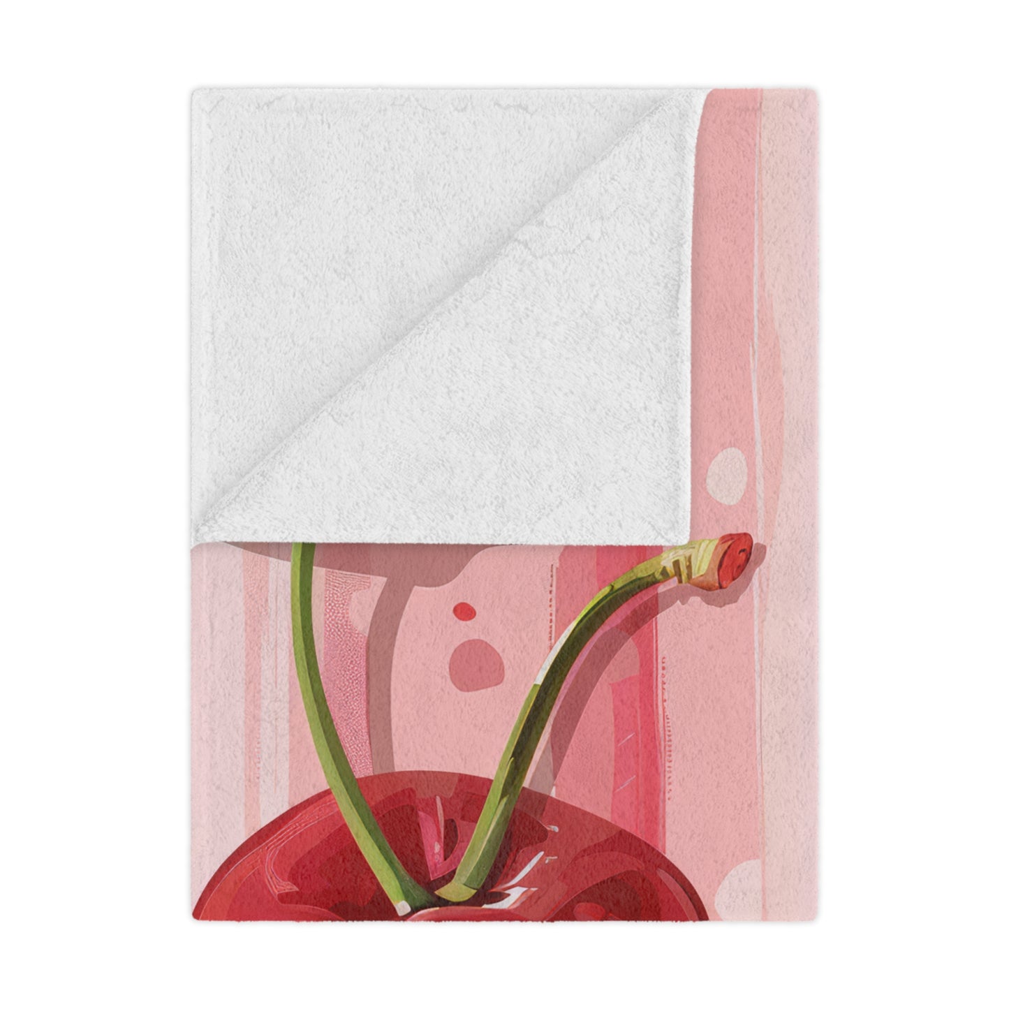 Sleek Cherry. Cozy Artistic Microfiber Blanket -