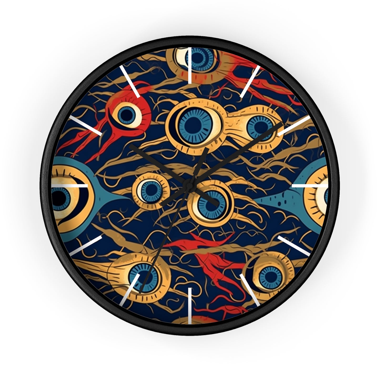 Mystical Malevolence. Beholder. Artful Evil Eye Wall Clock – Timekeeping with Protective Meaning. Wall Clock.