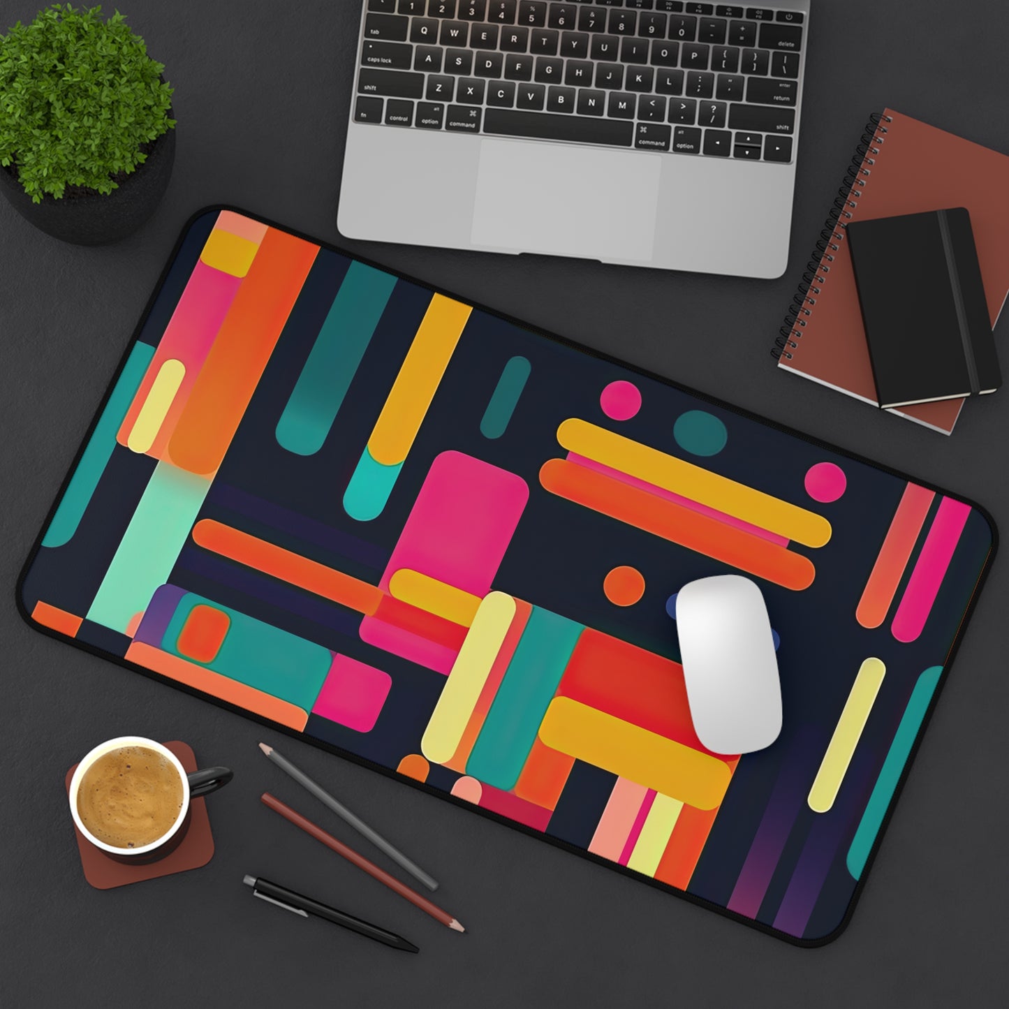 Cybernetic Nostalgia . Desk Mat - Stylish Office Organizer