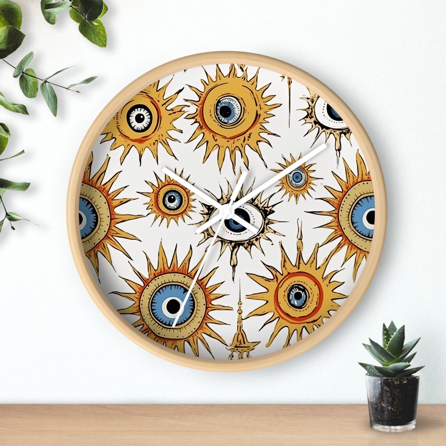 Ethereal Eyeful. Artful Evil Eye Wall Clock – Timekeeping with Protective Meaning. Wall Clock.