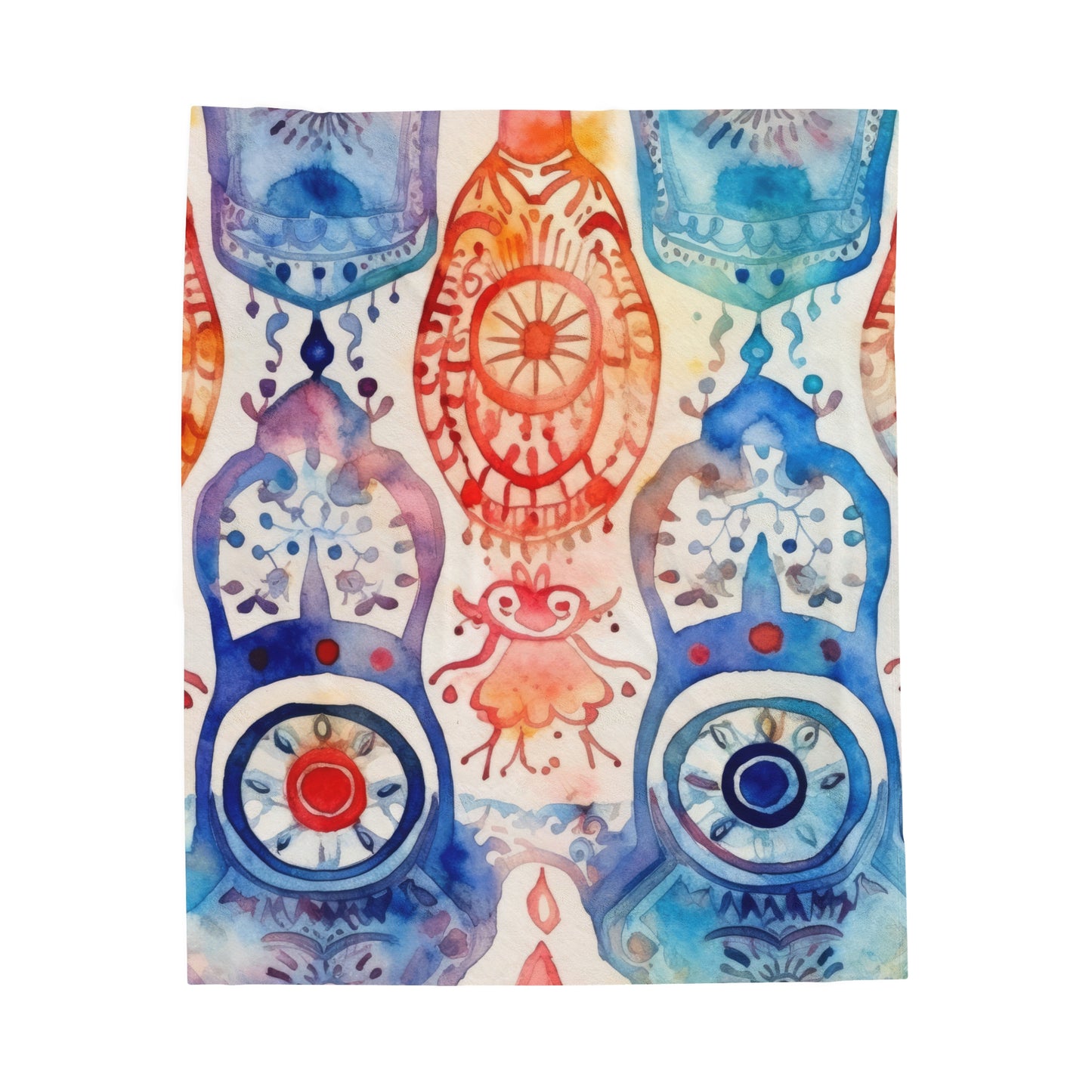Omen of Hands. Velveteen Plush Blanket.