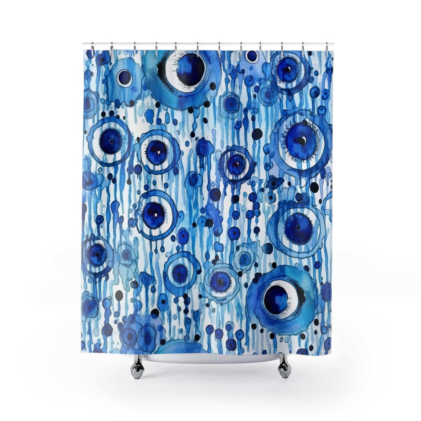Eclipsed Perception. Evil Eye Shower Curtain – Add Protective Charm to Your Bathroom DecorShower Curtains