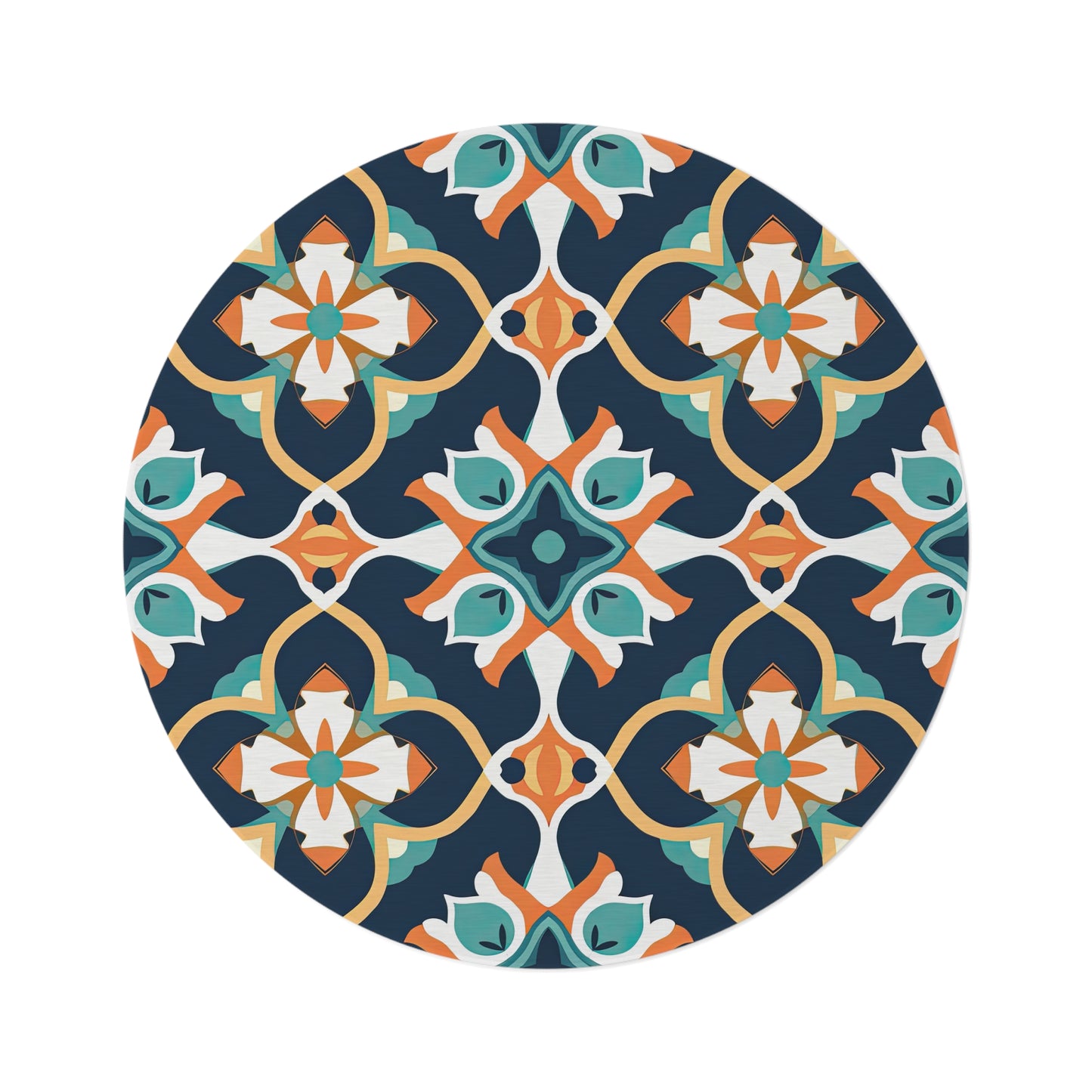 Saffron Souk Symphony .Round Rug