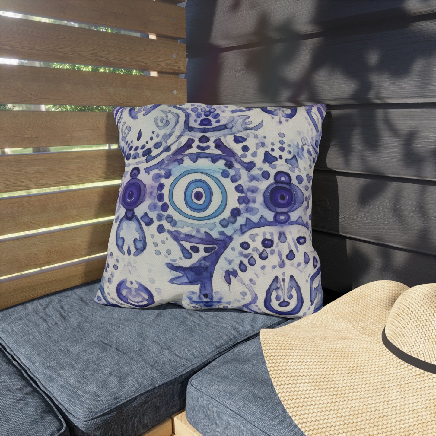 Hamsa Enigma. Outdoor Pillows