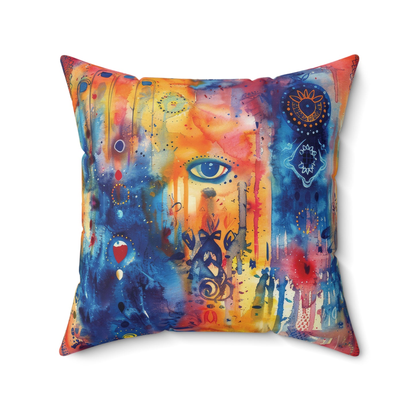 Rainbow Shield. Decorative Pillow Collection - Ancient Protective Symbols