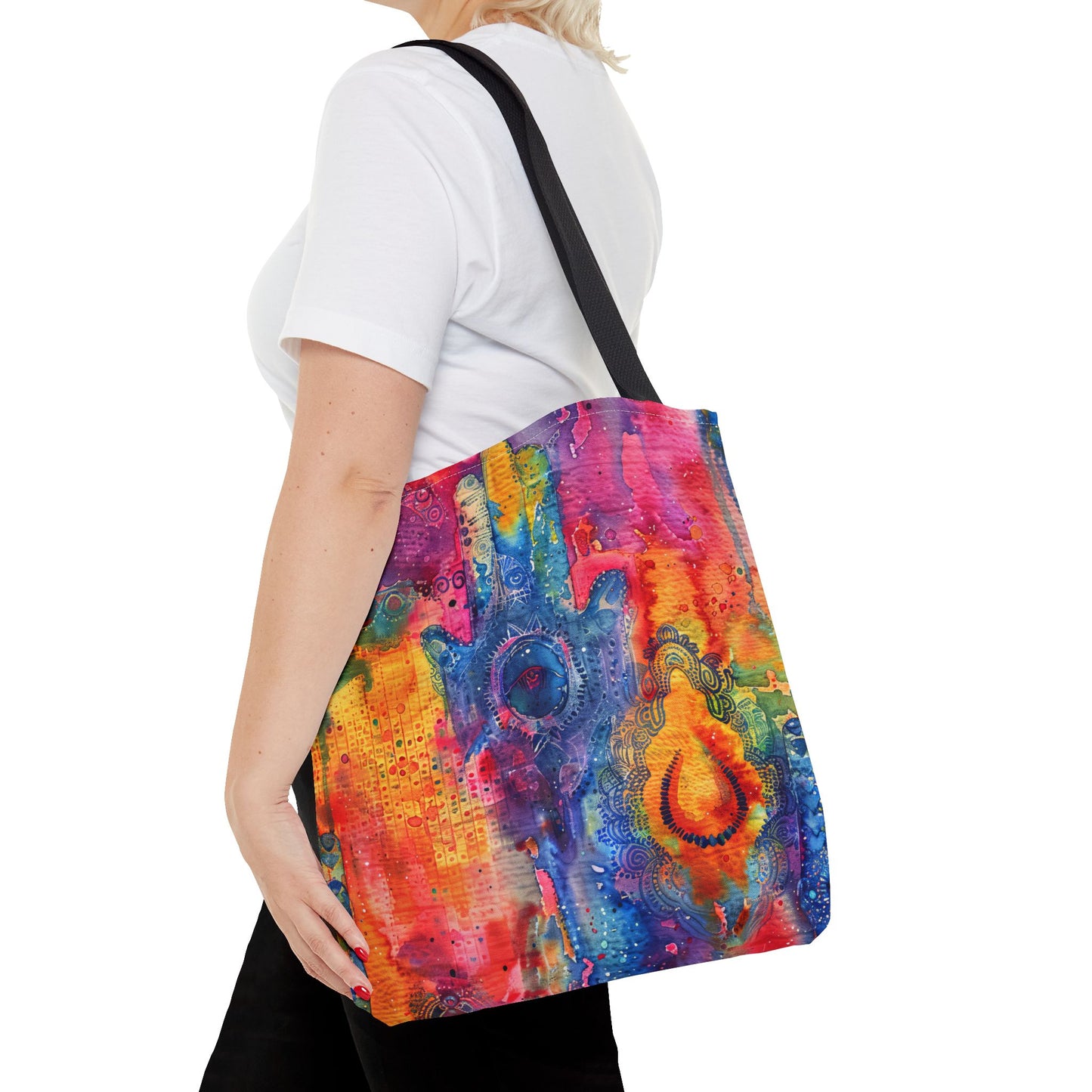 Prismatic Hamsa . Tote Bag for Everyday Use