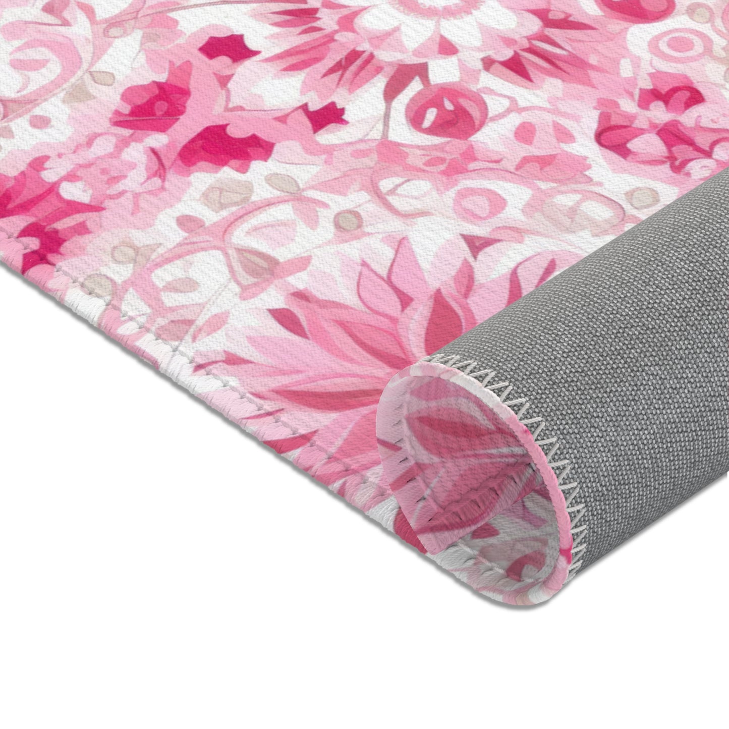 Pink & White Area Rug