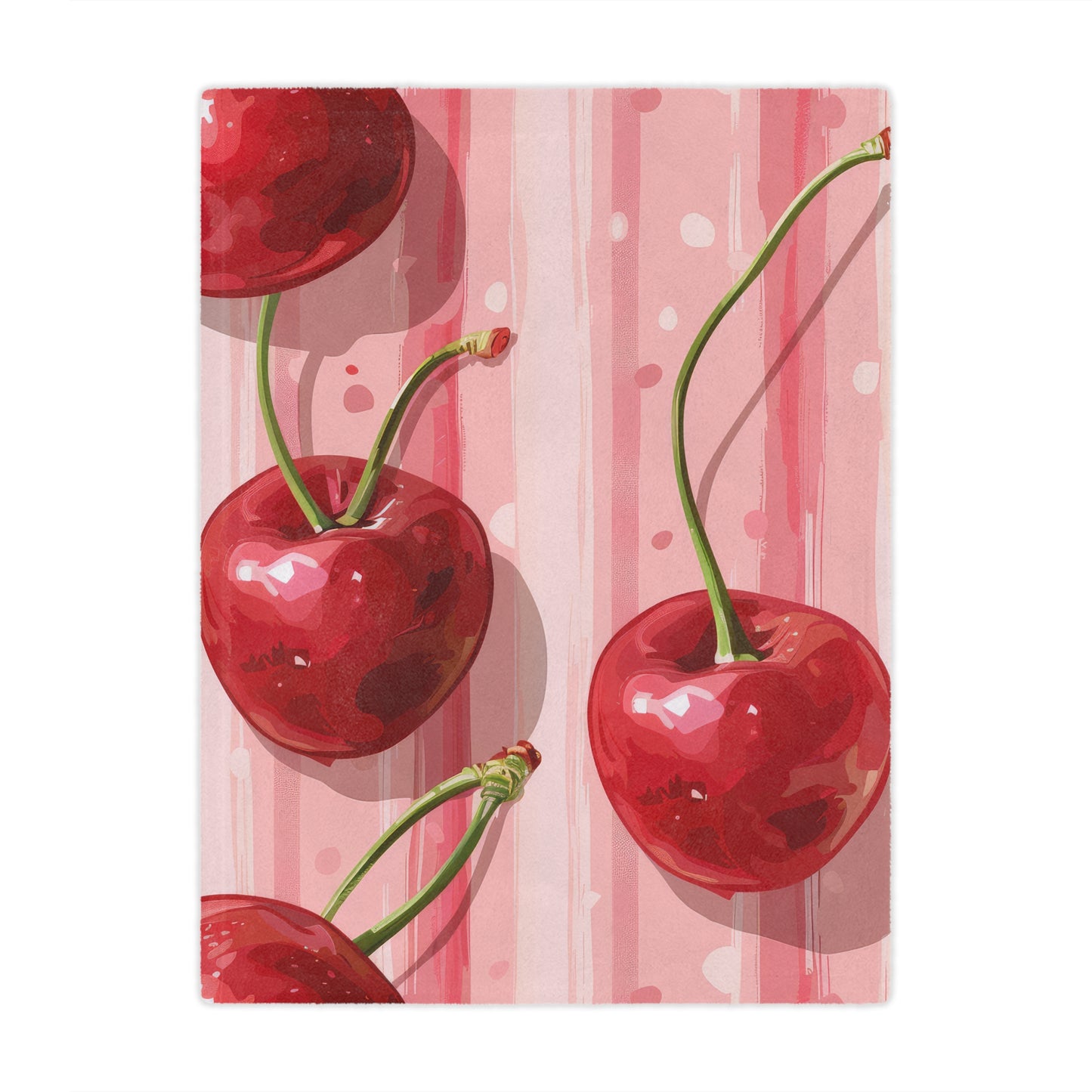 Sleek Cherry. Cozy Artistic Microfiber Blanket -