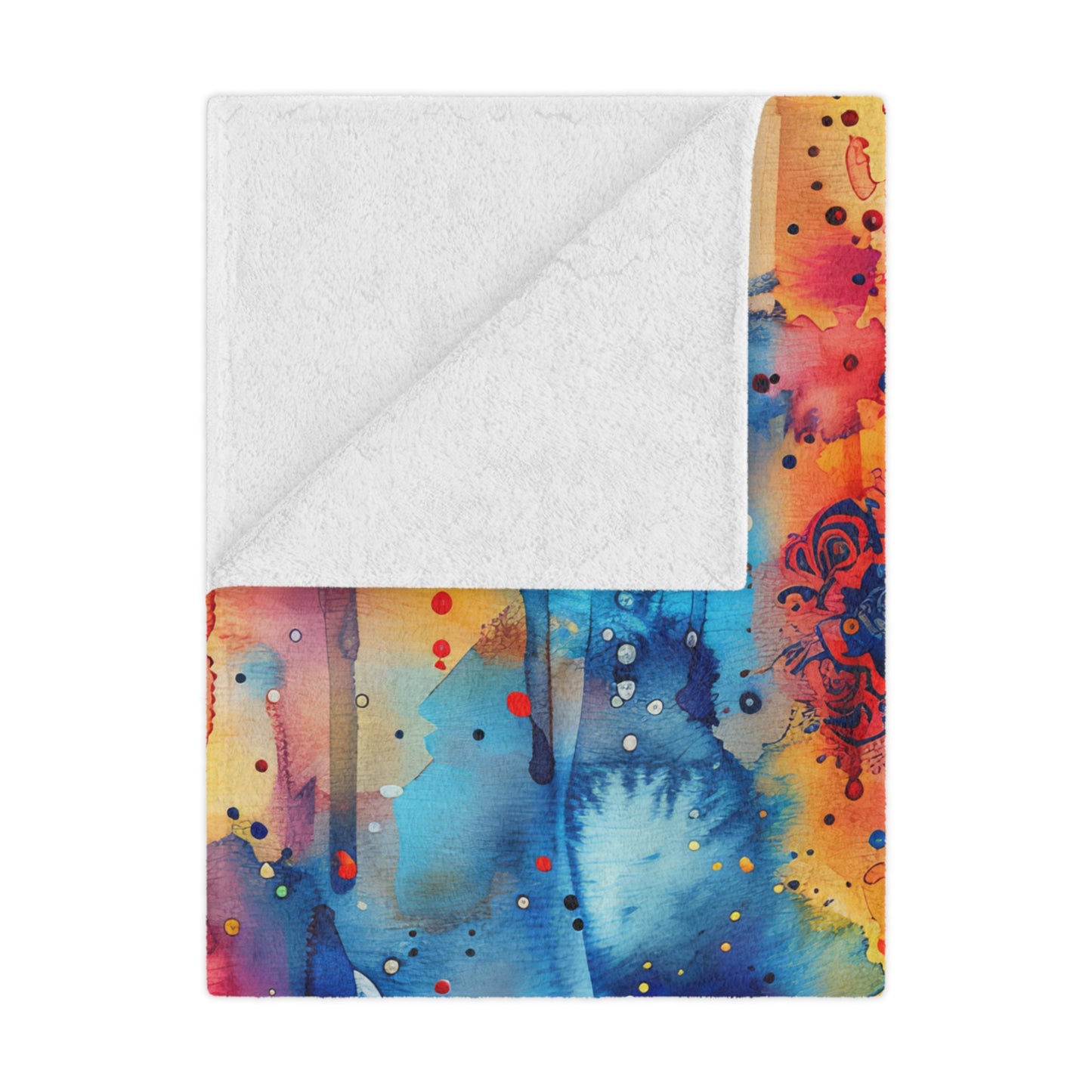 Hamsa bright Aura. Cozy Artistic Microfiber Blanket.