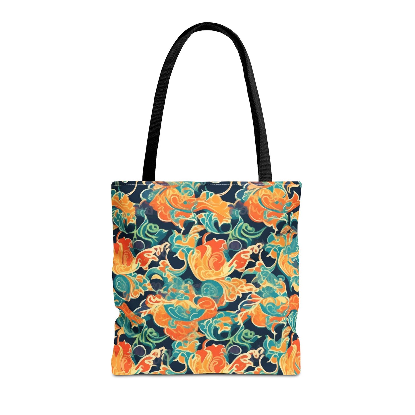 Tangerine Twilight Tapestry. Tote Bag for Everyday Use