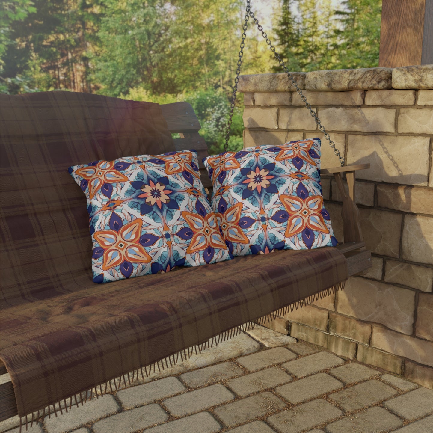 Moroccan Moonlight Sonata . Outdoor Pillows