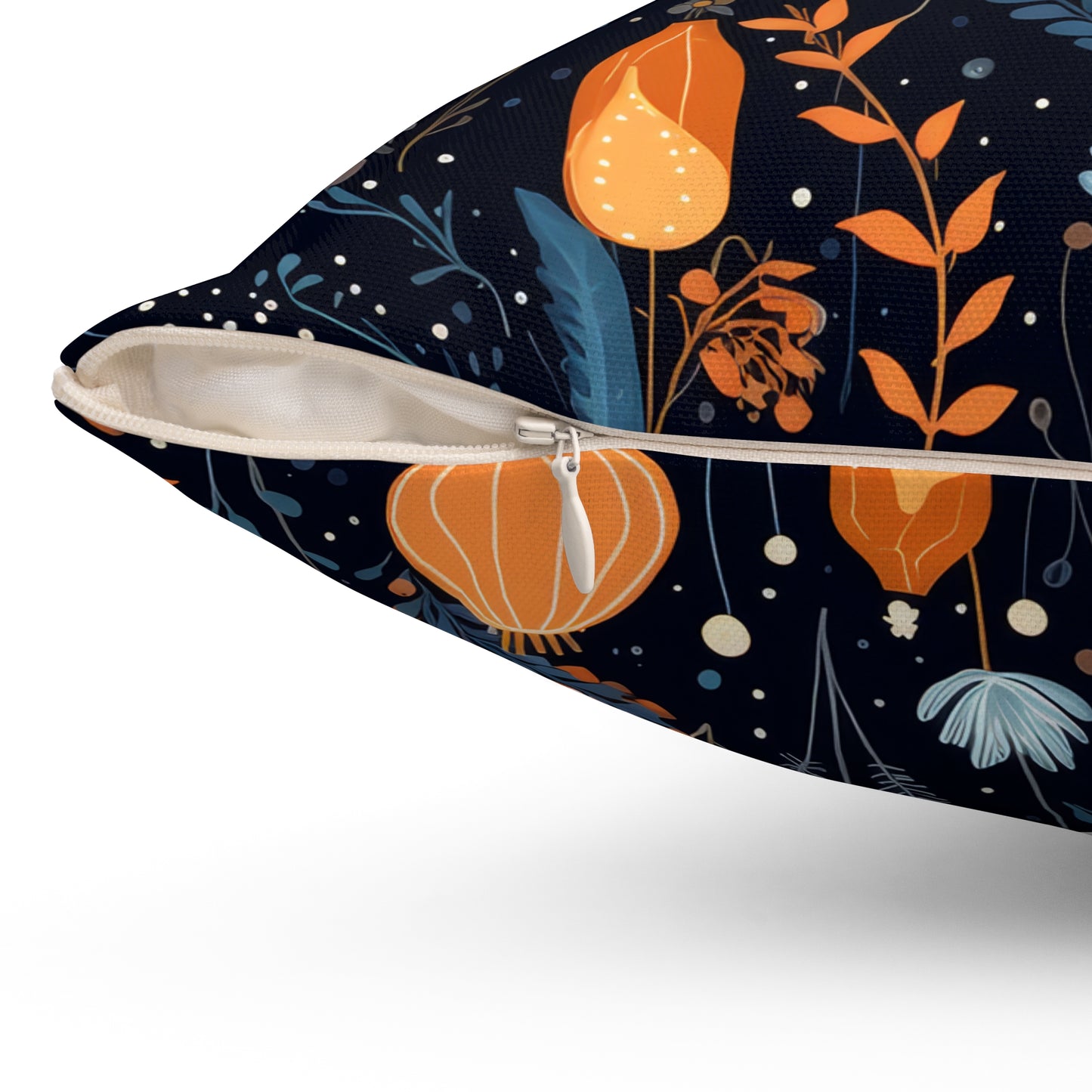 Whimsical Floral- Decorative Spun Polyester Cushion
