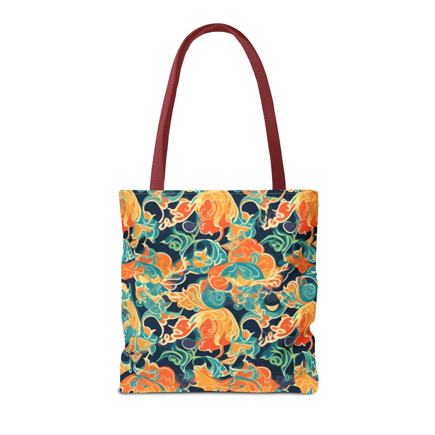 Tangerine Twilight Tapestry. Tote Bag for Everyday Use