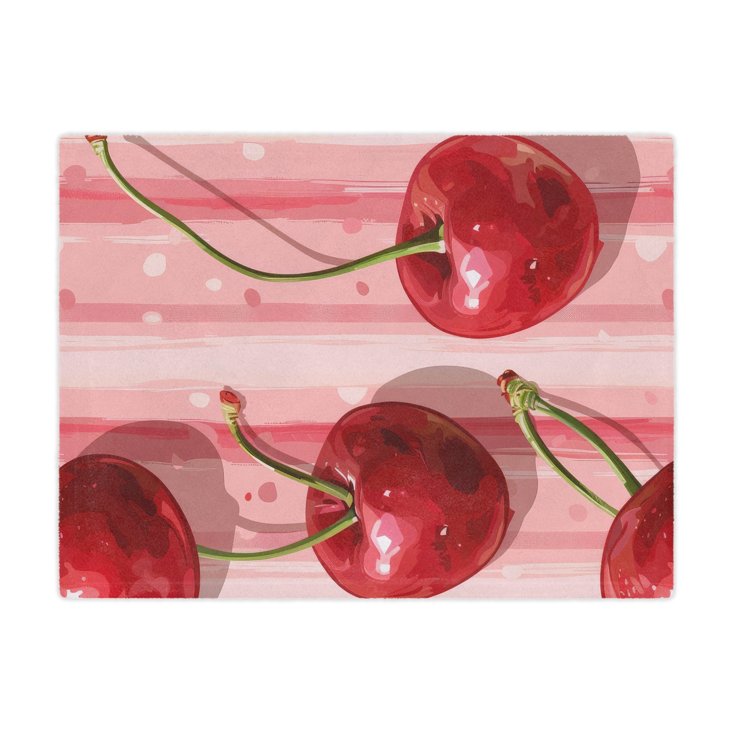 Sleek Cherry. Cozy Artistic Microfiber Blanket -