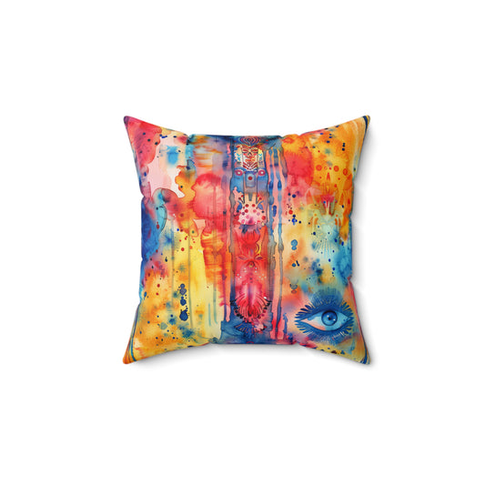 Brilliant Bliss Hamsa- Decorative Spun Polyester Cushion