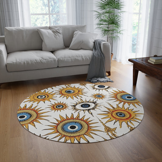 Ethereal Eyeful. Round Rug