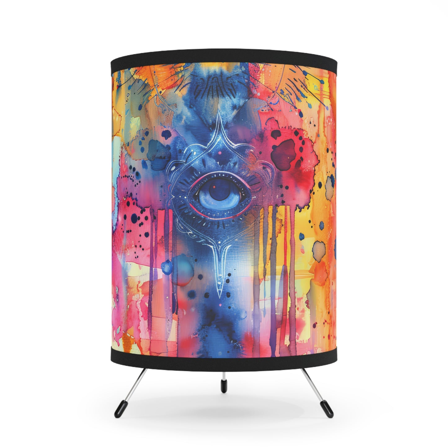 Chromatic Protector Hamsa -. Modern Tripod Lamp