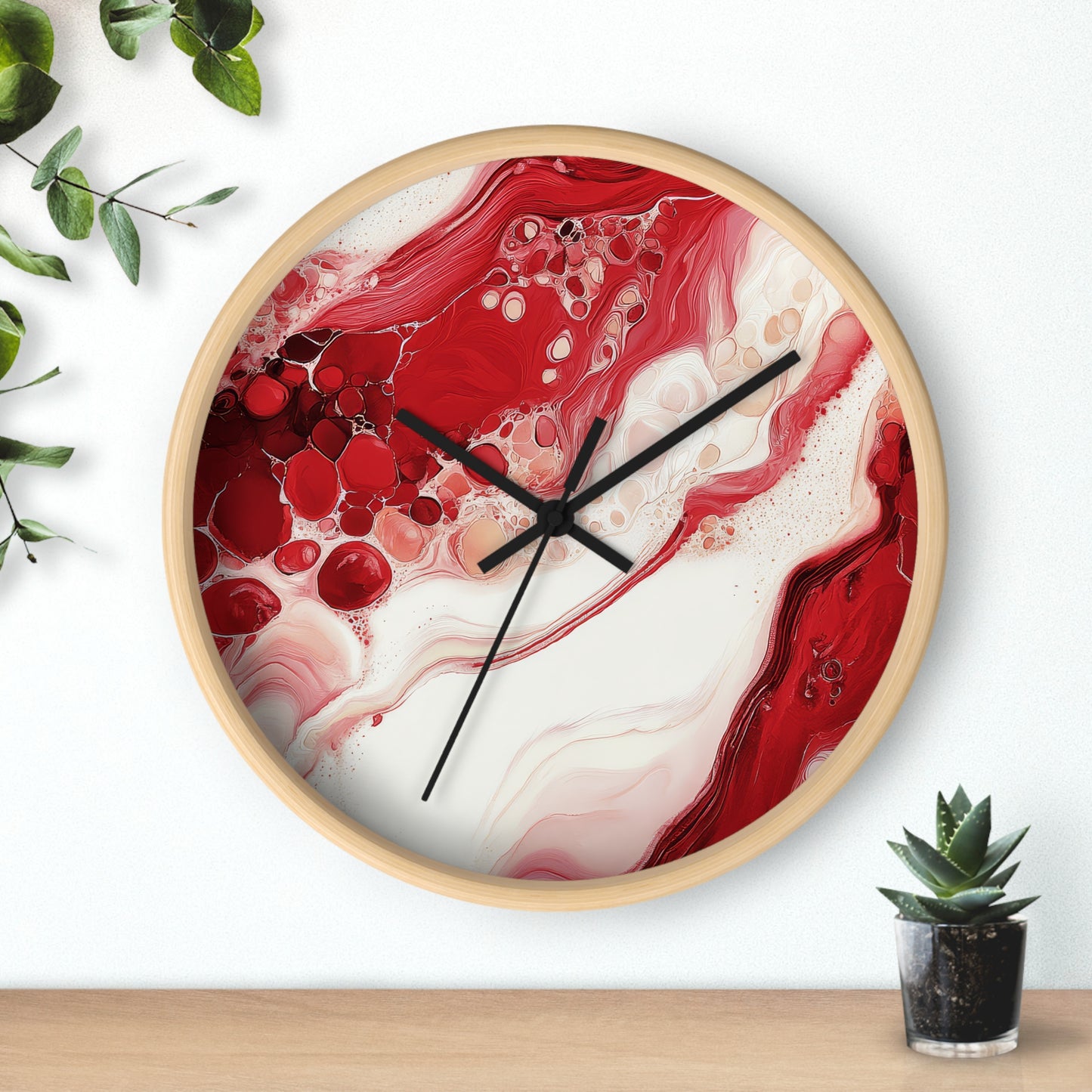 Cherry Aurora. Wall Clock - Artistic Home Decor