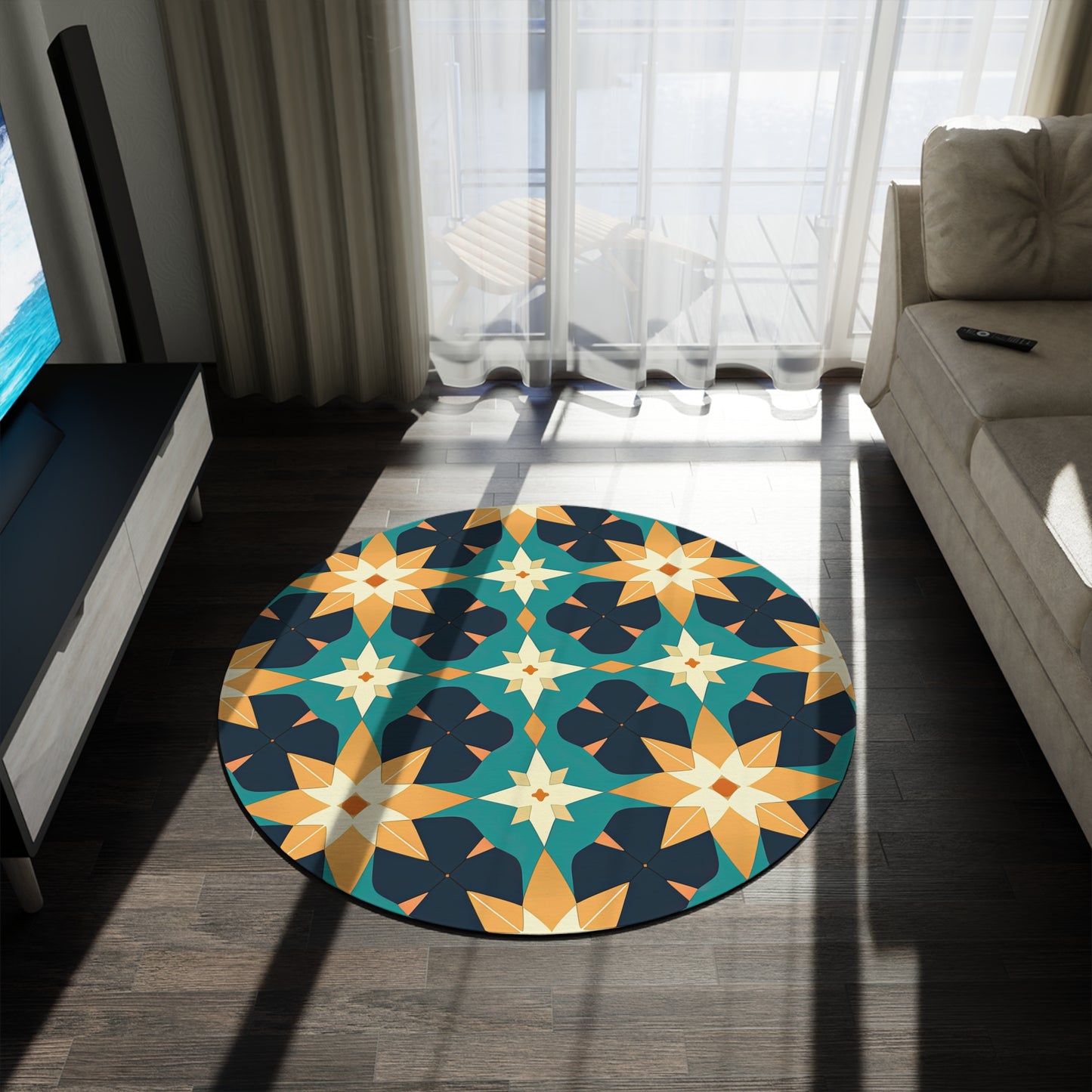 Kasbah Kaleidoscope . Round Rug