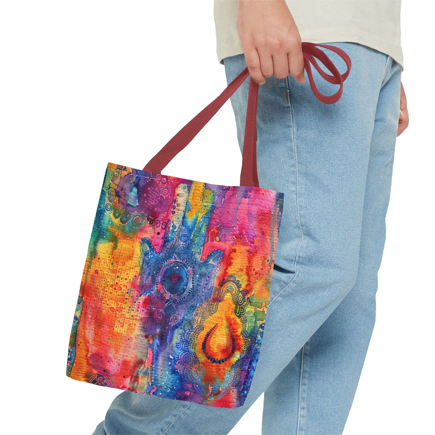 Prismatic Hamsa . Tote Bag for Everyday Use
