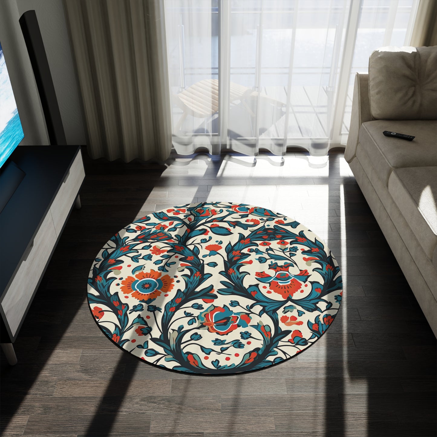 Veil Variations . Round Rug