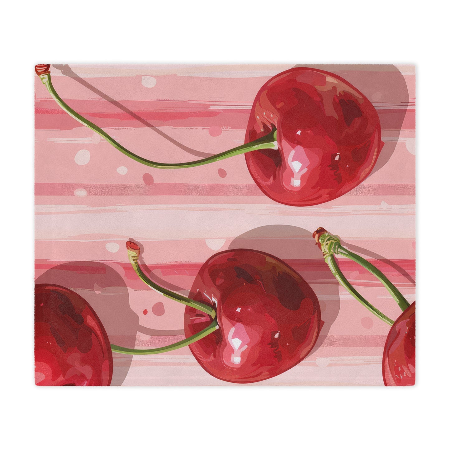 Sleek Cherry. Cozy Artistic Microfiber Blanket -