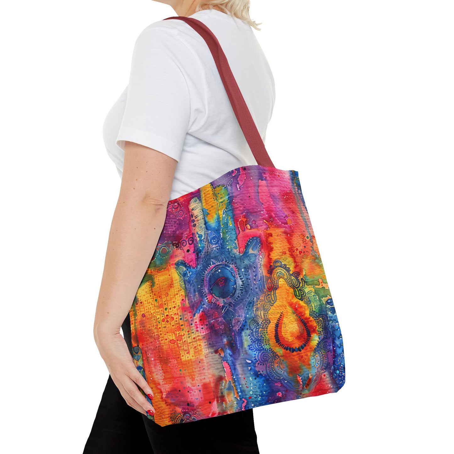 Prismatic Hamsa . Tote Bag for Everyday Use