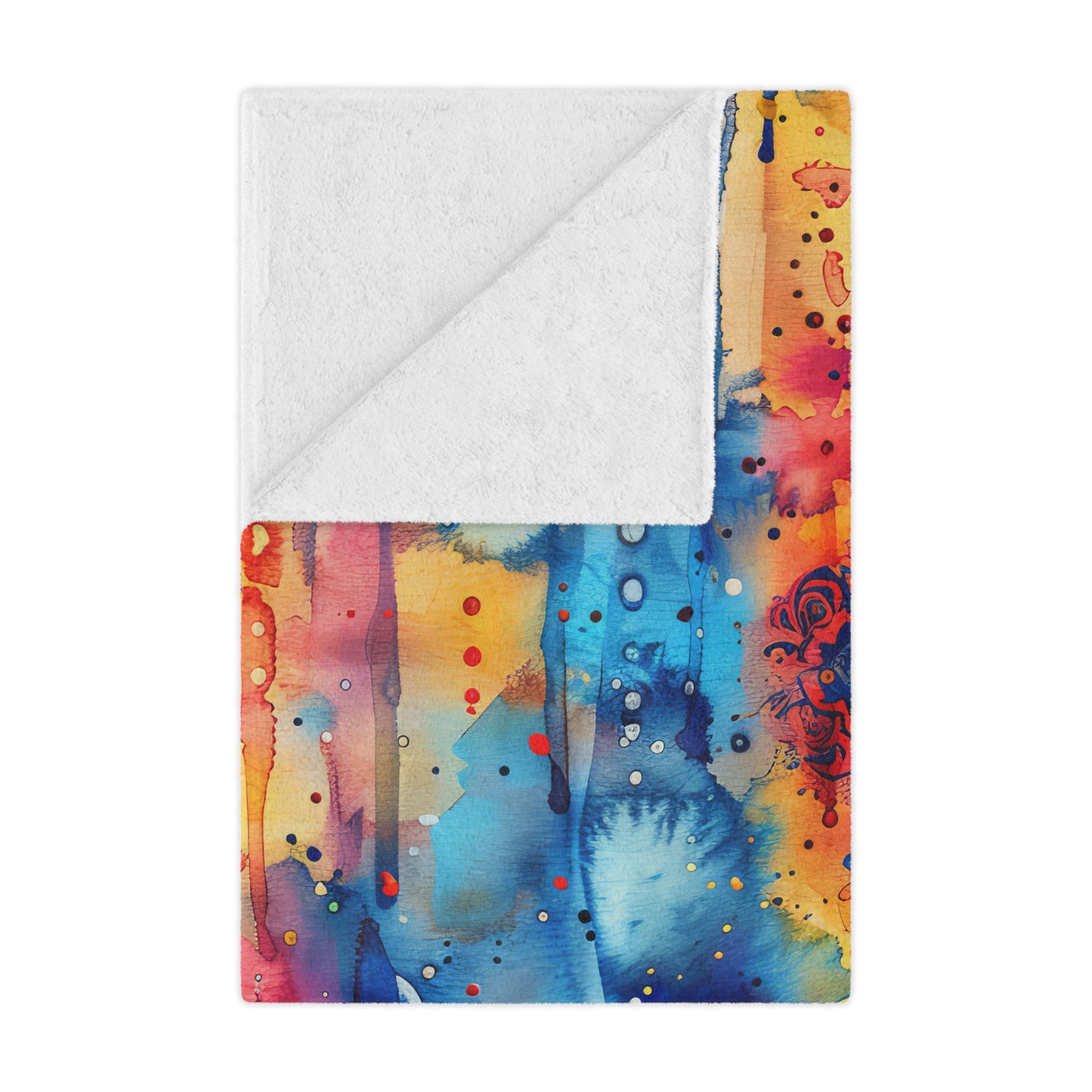 Hamsa bright Aura. Cozy Artistic Microfiber Blanket.