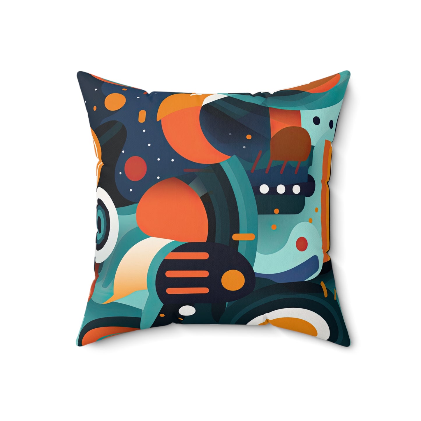 Retro Futurism. Spun Polyester Square Pillow