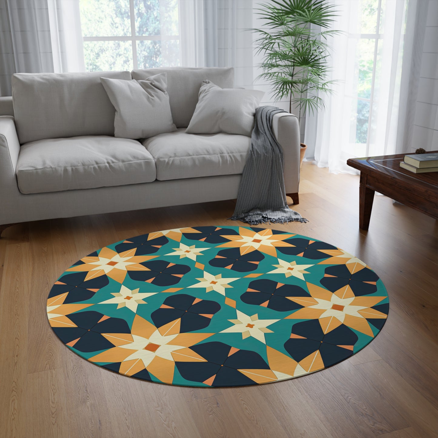 Kasbah Kaleidoscope . Round Rug