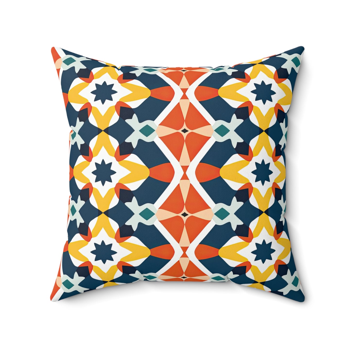 Saffron Souk Symphony .Spun Polyester Square Pillow