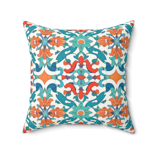 Spice Route Sonata. Spun Polyester Square Pillow