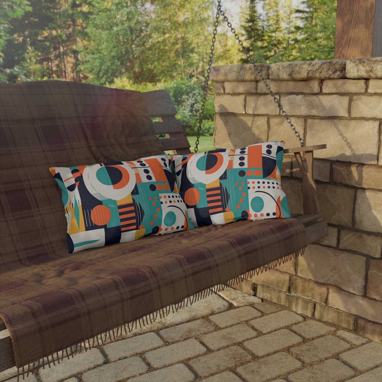 Echoes of the Analog Future.Outdoor Pillows