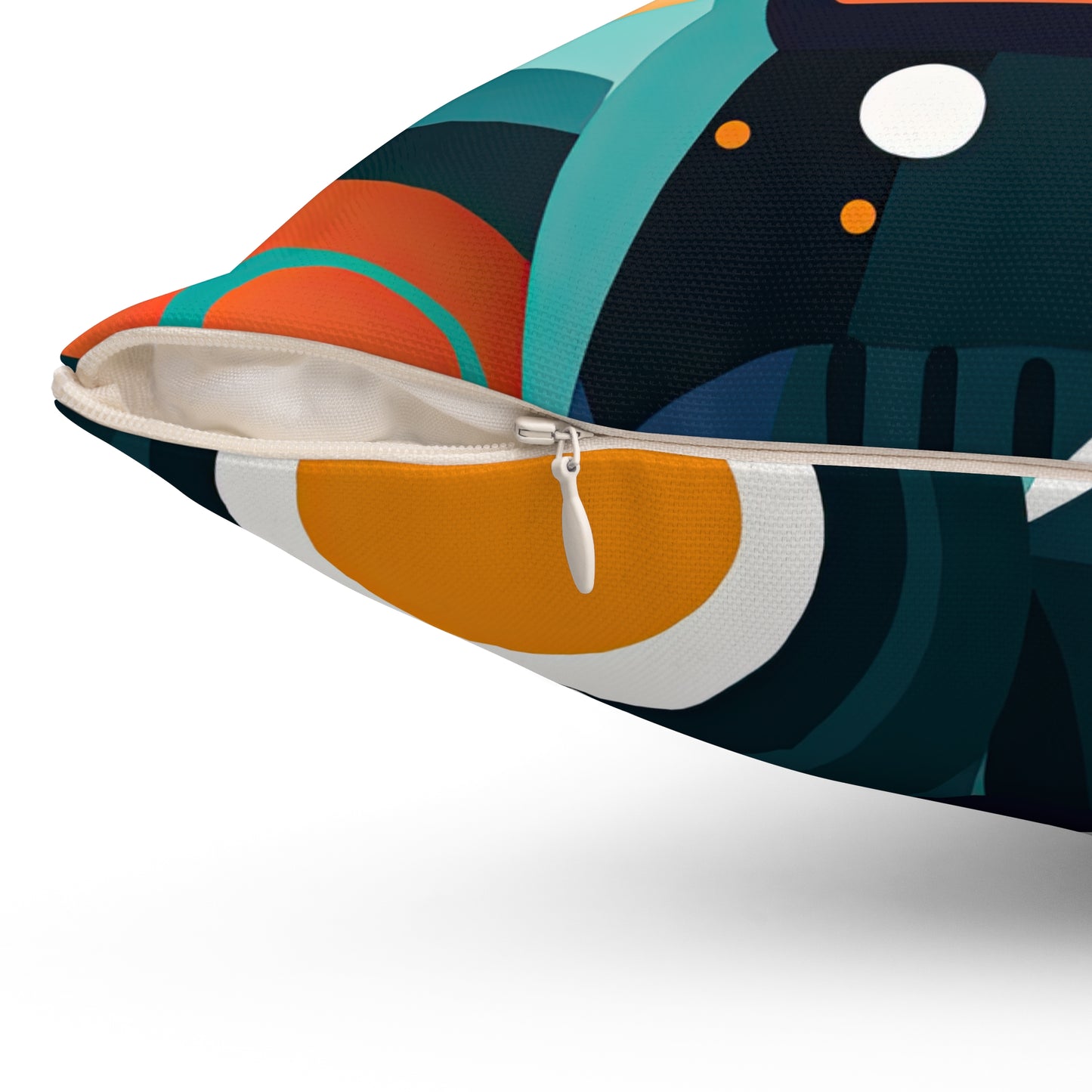 Retro Futurism. Spun Polyester Square Pillow