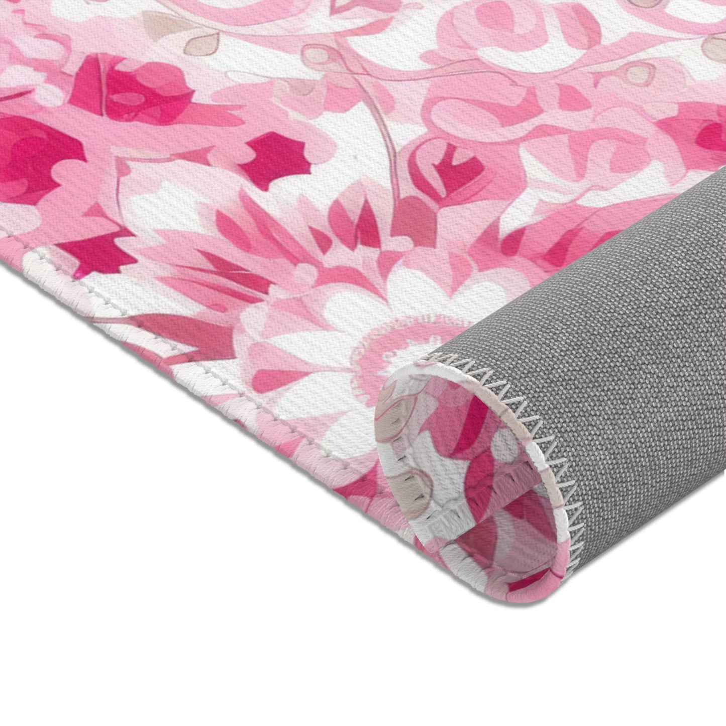 Pink & White Area Rug