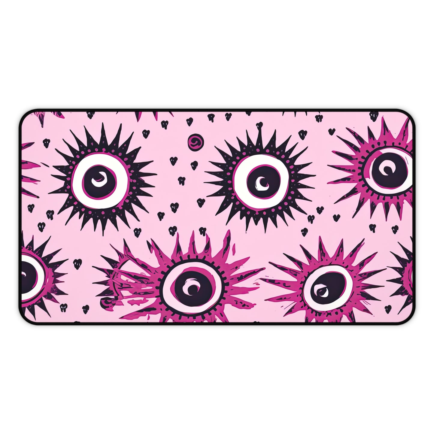 Evil Pink Eye. Desk Mat - Stylish Office Organizer