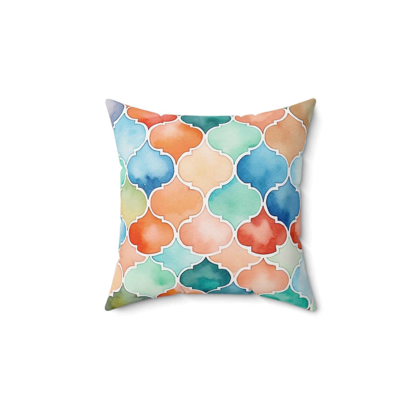 Labyrinth of Lanterns . Spun Polyester Square Pillow