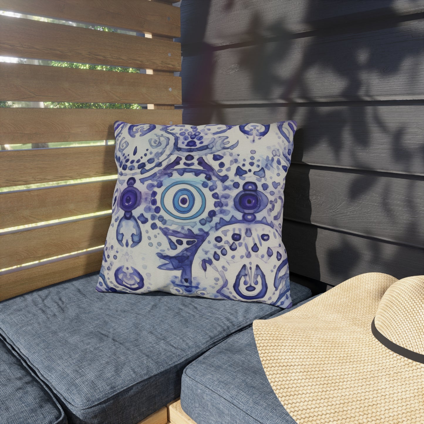 Hamsa Enigma. Outdoor Pillows