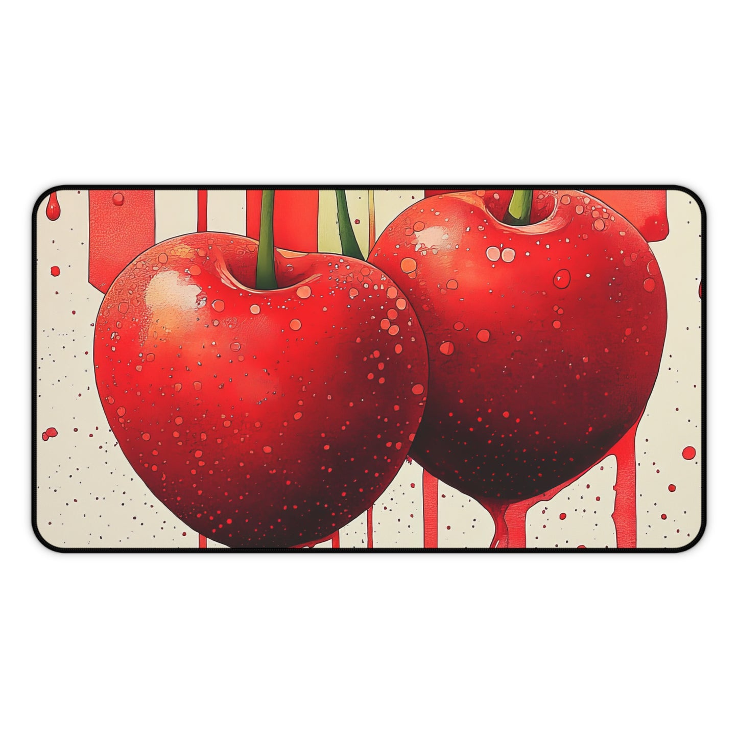 Cherry Drip Esence Desk Mat - Stylish Office Organizer