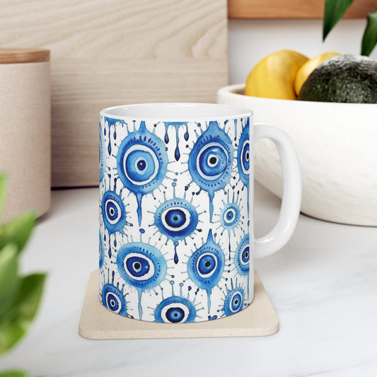 Ceramic Mug 11oz.Evil Eye Cry