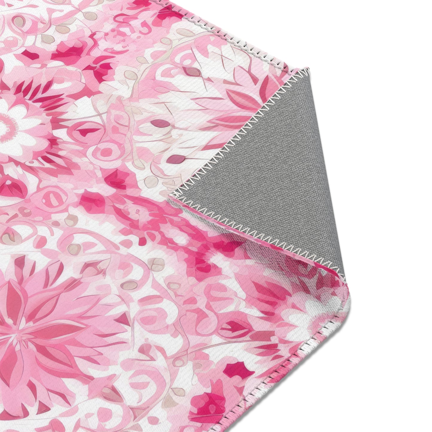 Pink & White Area Rug